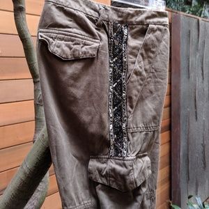 Joie Cargo Pants with Sequin Detail